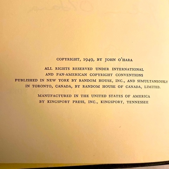 A RAGE TO LIVE JOHN O’HARA SIGNED COPY Hardback EUC - Picture 7 of 8